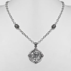 Collana Moneta Statere e Jennacche in Argento 925/000