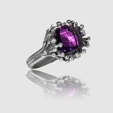Anello Scrine di Mare in Argento 925/000 e Quarzo Idrotermale.