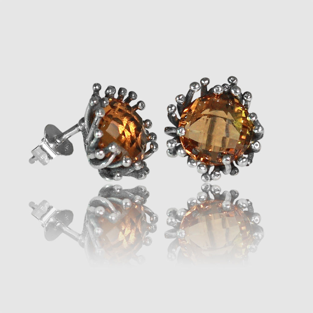 Orecchini Scrine di Mare in Argento 925/000 e Quarzo Idrotermale.