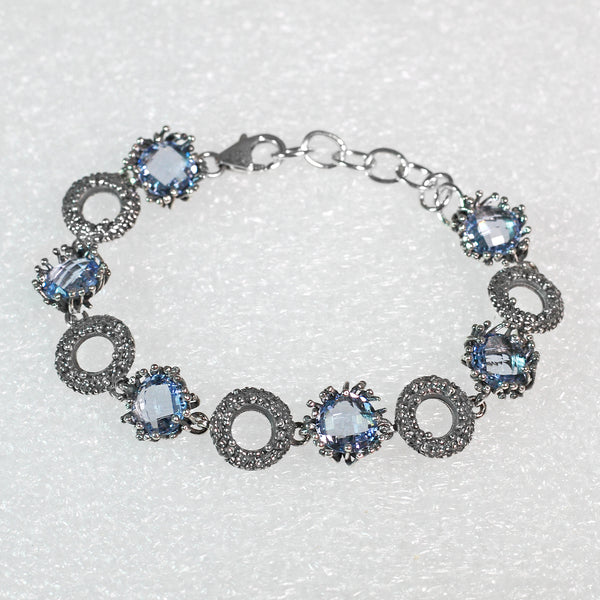 Bracciale Scrine Marine in Argento 925/000 e Quarzo Idrotermale.