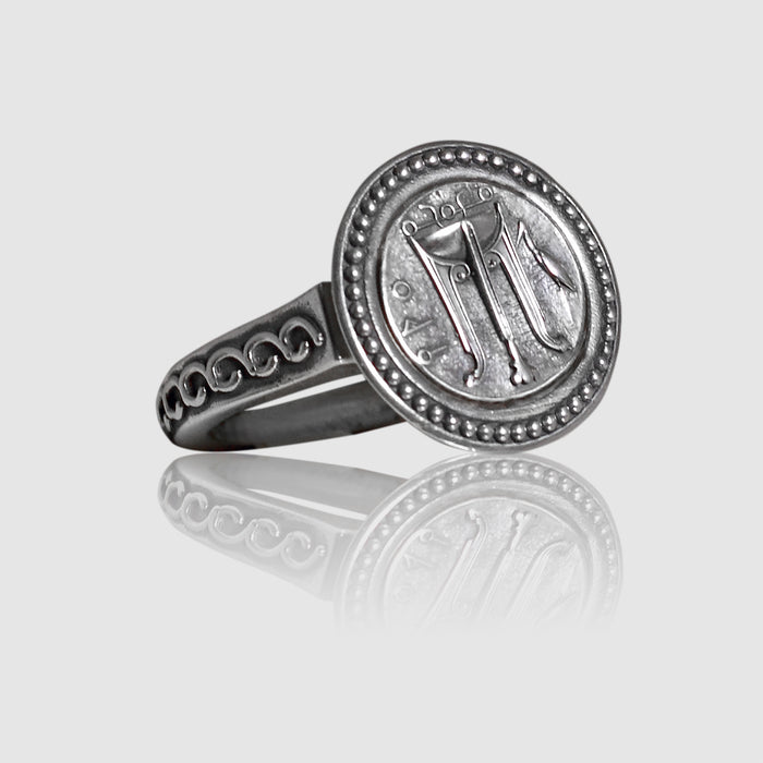 Anello con Moneta Statere in Argento 925/000.