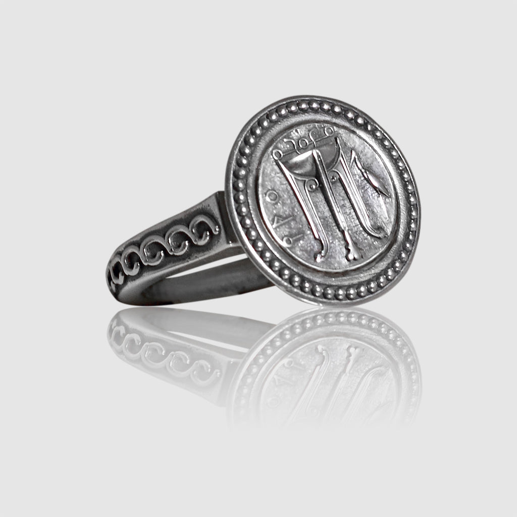 Anello con Moneta Statere in Argento 925/000.