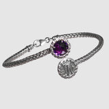 Bracciale Moneta Statere in Argento 925/000 e Quarzo Idrotermale.