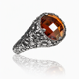 Anello Margherite in Argento 925/000 e Quarzo Idrotermale.