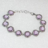 Bracciale Margherite In Argento 925/000 E Quarzi Idrotermali.