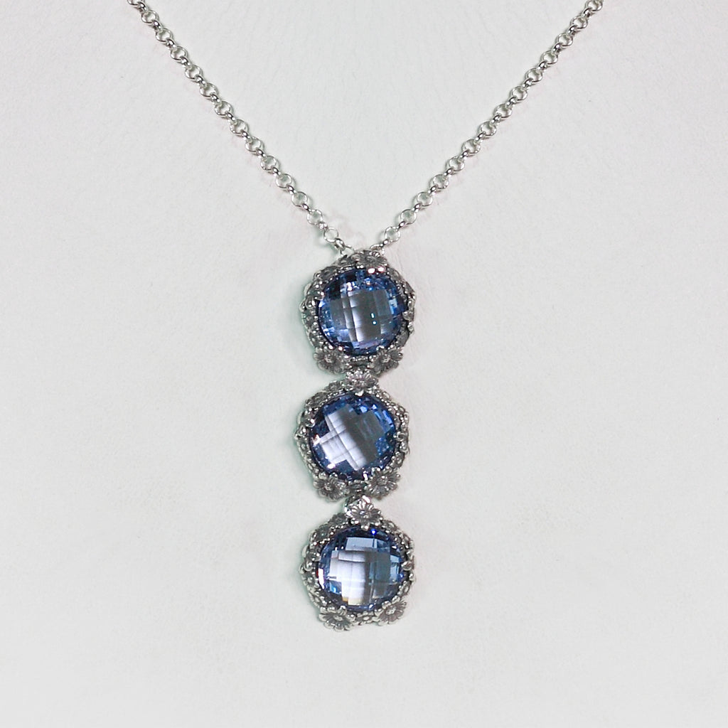 Pendente Margherite in Argento 925/000 e Quarzi Idrotermali.