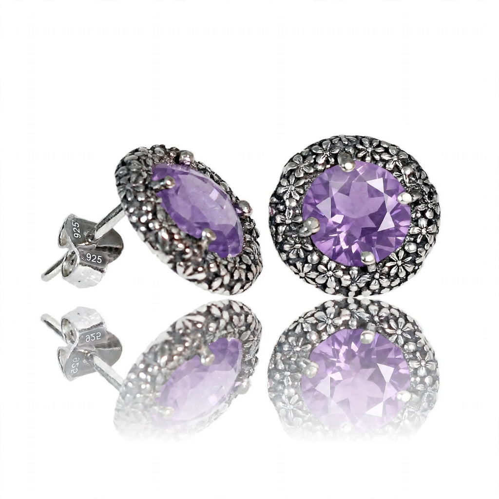 Orecchini Margherite in Argento 925/000 e Quarzo Idrotermale. (Copia)