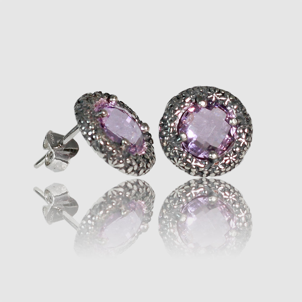 Orecchini Margherite in Argento 925/000 e Quarzo Idrotermale. (Copia)