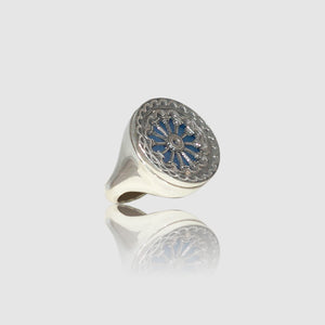 Anello Rosone in Argento 925/000 e Agata del Duomo di Reggio Calabria.