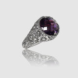 Anello Margherite in Argento 925/000 e Quarzo Idrotermale.