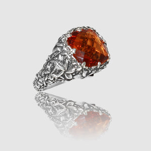 Anello Frangipane in Argento 925/000 e Quarzo Idrotermale.