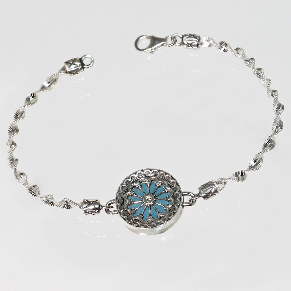 Bracciale Rosone in Argento 925/000 e Agata del Duomo di Reggio Calabria.