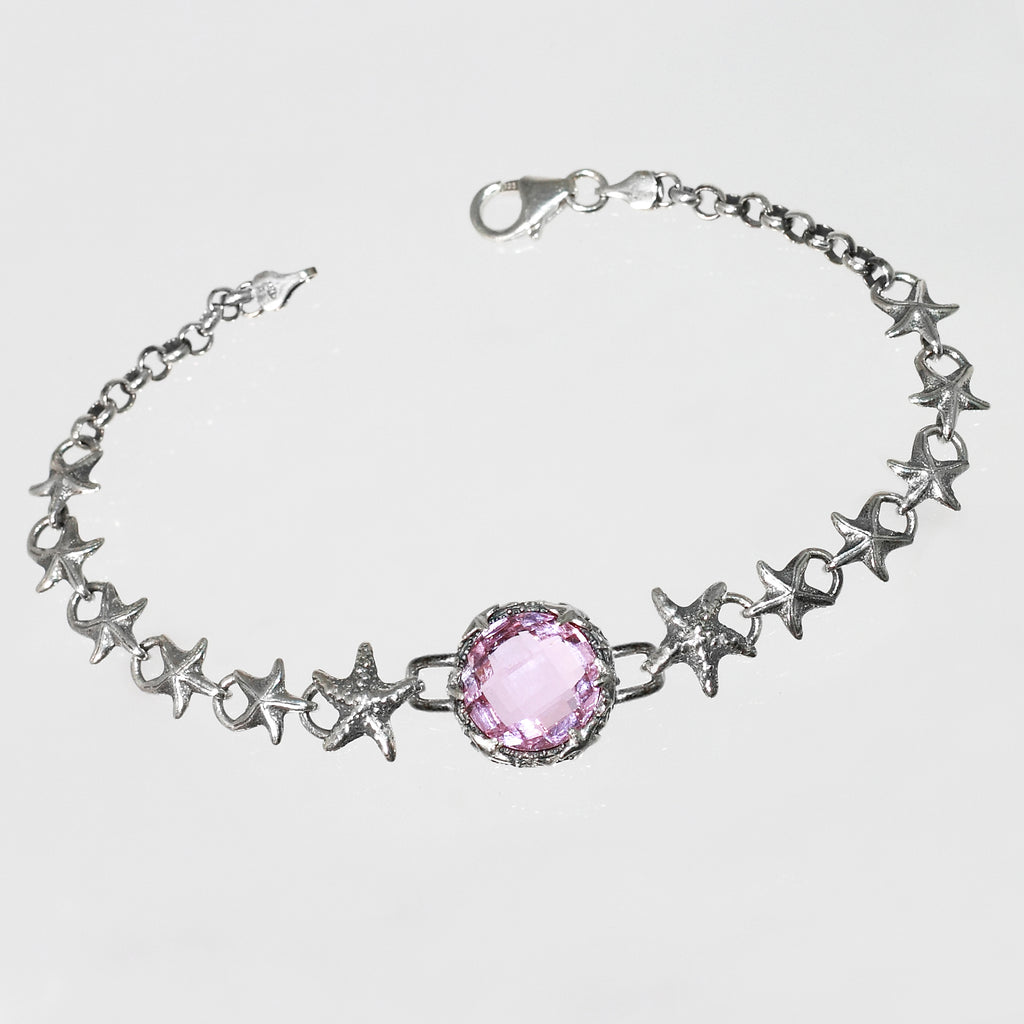 Bracciale Stelle Marine in Argento 925/000 e Quarzo Idrotermale.