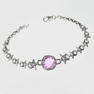 Bracciale Stelle Marine in Argento 925/000 e Quarzo Idrotermale.