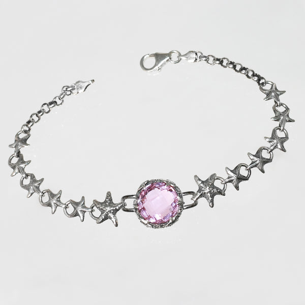 Bracciale Stelle Marine in Argento 925/000 e Quarzo Idrotermale.