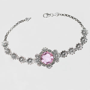 Bracciale Margherite In Argento 925/000 E Quarzo Idrotermale