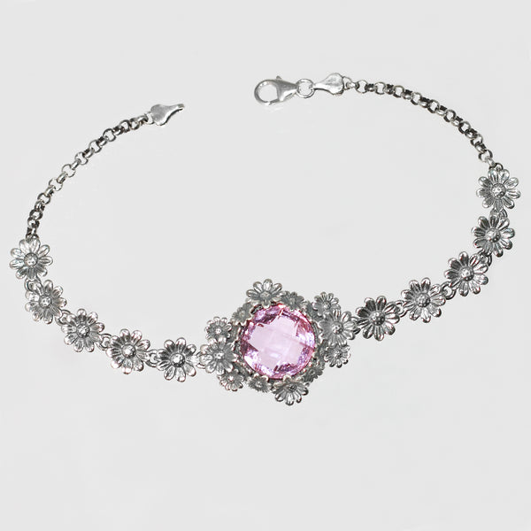 Bracciale Margherite In Argento 925/000 E Quarzo Idrotermale