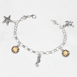 Bracciale Mare in Argento 925/000 e Quarzo Idrotermale.