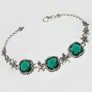 Bracciale Frangipane in Argento 925/000 e Quarzi Idrotermali.