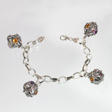 Bracciale Jennacca in Argento 925/000 e Quarzi Colorati.