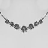 Collana Margherite In Argento 925/000.