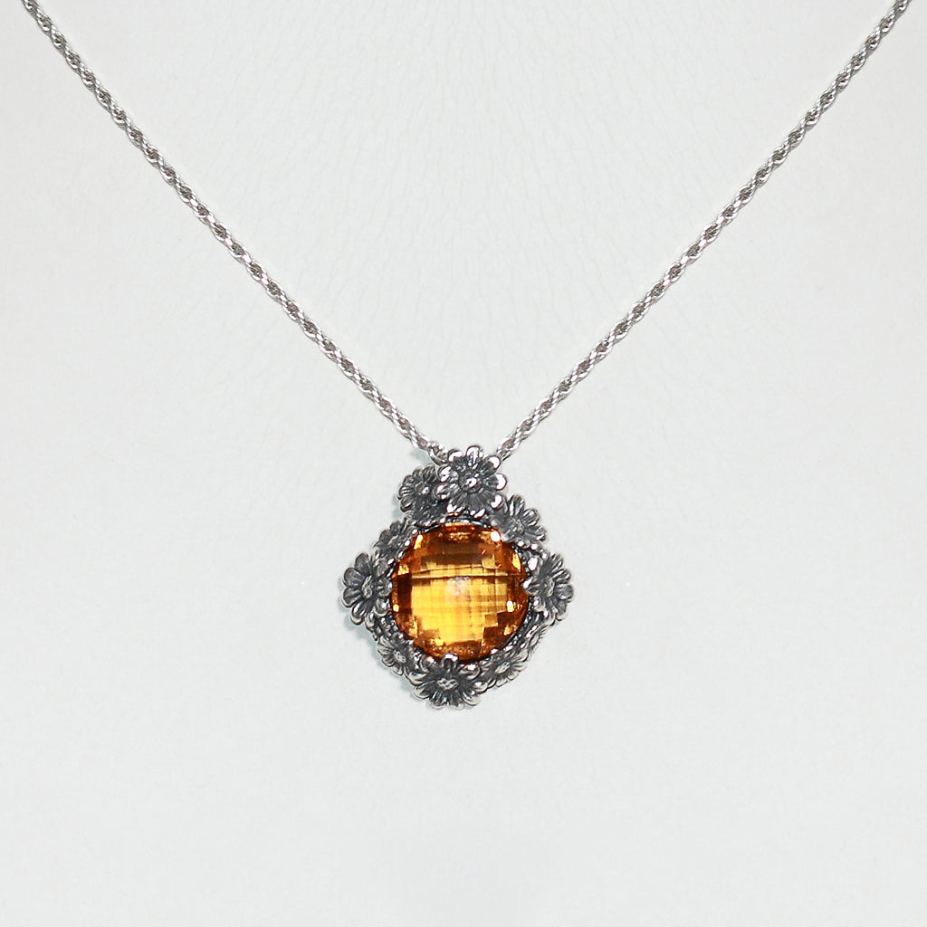 Pendente Margherite in Argento 925/000 e Quarzo Idrotermale.