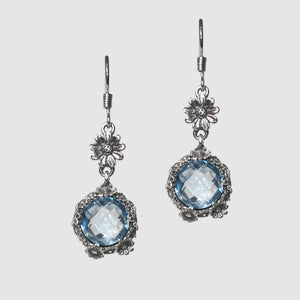 Orecchini Margherite in Argento 925/000 e Quarzo Idrotermale.