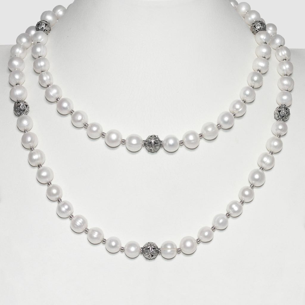 Collana Jennacca in Argento 925/000 e Perle Naturali.