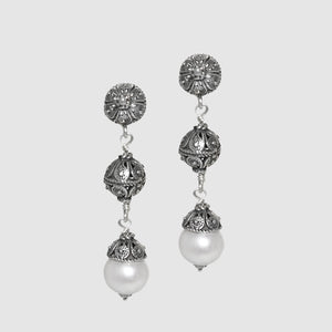 Orecchini Jennacca in Argento 925/000 e Perle Naturali.