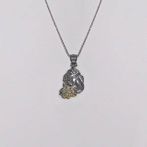Dea Madre Gioiello in Oro Rosa Su Argento 925, Madreperla Acquamarina Dea Madre Gioiello in Oro Rosa Su Argento 925, Madreperla Acquamarina