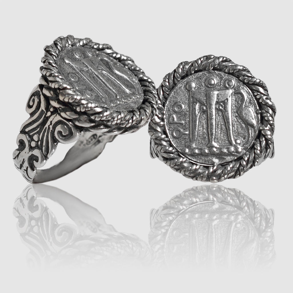 Anello con Moneta Statere in Argento 925/000