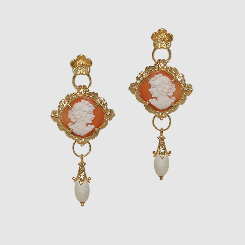 LES POULETTES BIJOUX - Orecchini Argento 925 Dorato Due LES POULETTES BIJOUX - Orecchini Argento 925 Dorato Due