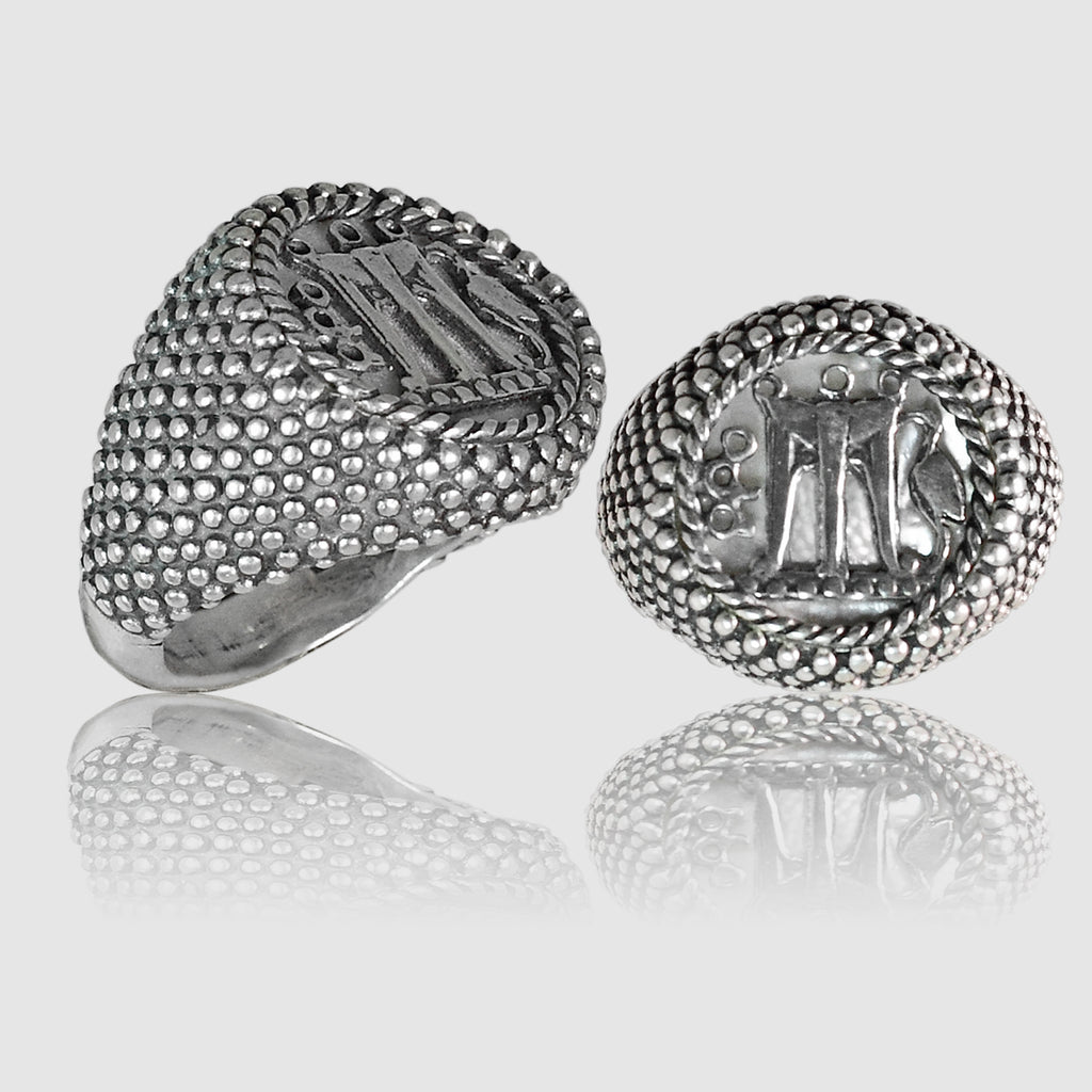 Anello Moneta statere in Argento 925/000 E Madreperla.