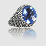 Anello in Argento 925/000 e Quarzo Idrotermale.