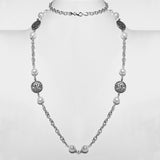 Collana Monete Statere in Argento 925/000 e Perle.