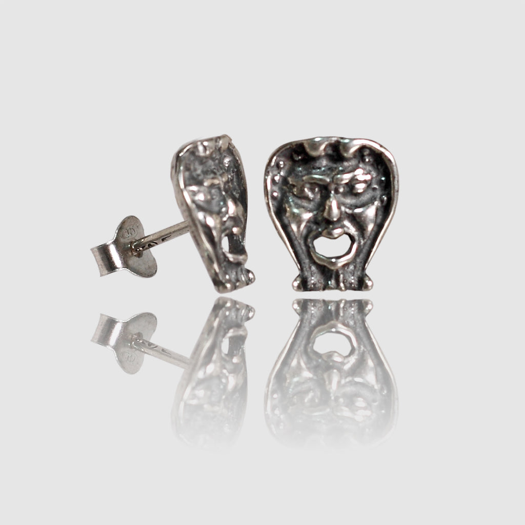 Orecchini Maschera Apotropaica in Argento 925/000